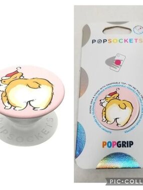 New Popsockets PopGrip A Corgi Christmas Phone Grip & Stand Swappable Top 803165